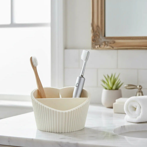 Organizador Banheiro Porta Objetos Toalete Escova Pasta  Decorativo