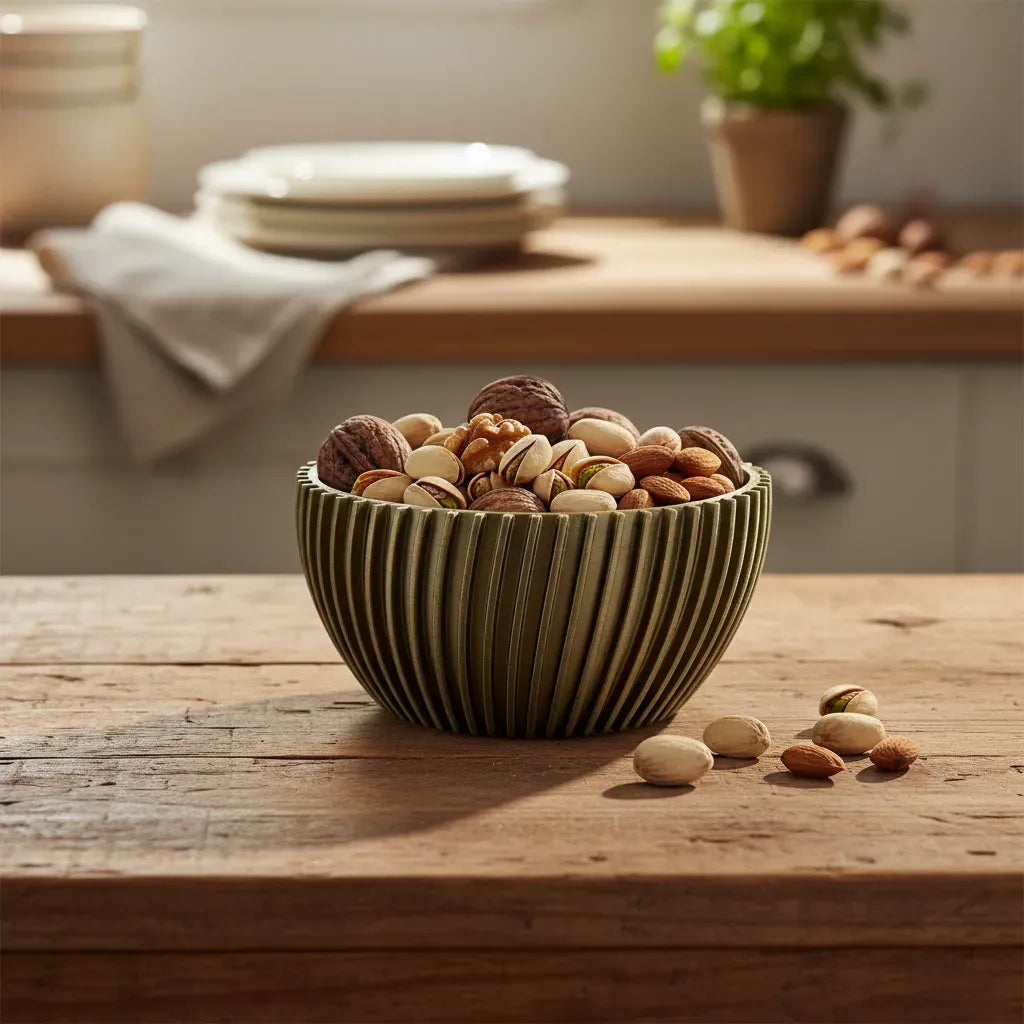 Tigela Petiscos Nozes, Pistache, Amêndoas Bowl Decorativo PLA